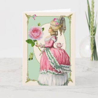 Carte Marie Antoinette avec Rose