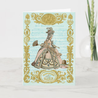 Carte MARIE ANTOINETTE versent des bonbons de Cerises