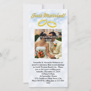 Carte Marié, deux bandes d'or/nuages