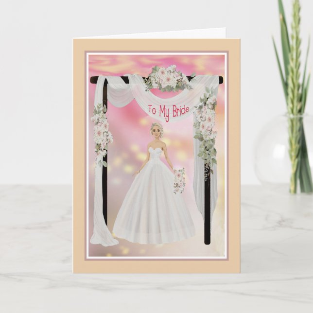 Carte Mariée du mari le jour du mariage (Devant)
