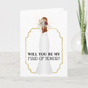 Carte Mariée en robe blanche Changer la couleur des chev
