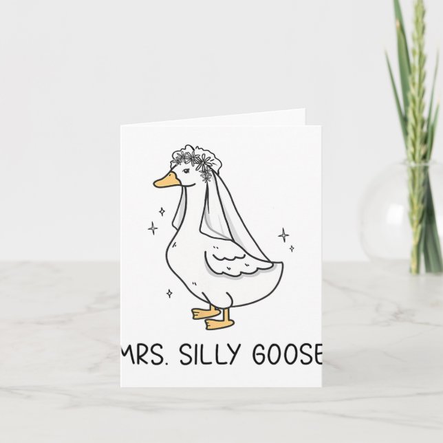 Carte Mariée Mariage Silly Bride Goose Gettin' Loos (Devant)