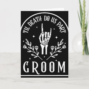 Carte Mariée squelette gothique Halloween fiançailles W