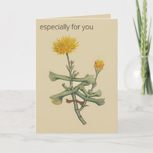 Carte Marigold à feuilles de figuier à hache botanique m