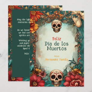 Carte 💀 🎉 Marigold Mémoire Día de Muertos