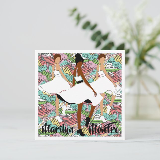Carte Marilyn MonFRO Jolies femmes noires (Debout devant)