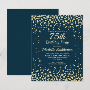 Carte Marine Blue Gold Diamond Parties scintillant Femme