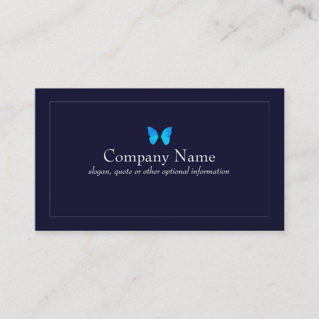 Carte marine d'affaires Blue Butterfly (Devant)