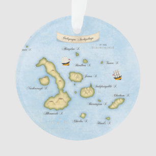 Carte marine de l'archipel des Galapagos avec navi