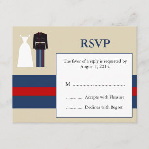 Carte marine du faire-part de mariage RSVP