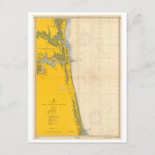 Carte marine vintage Amelia Island St. Augustine