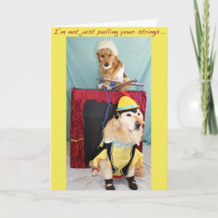 Carte Marionnette d'or Spectacle d'anniversaire