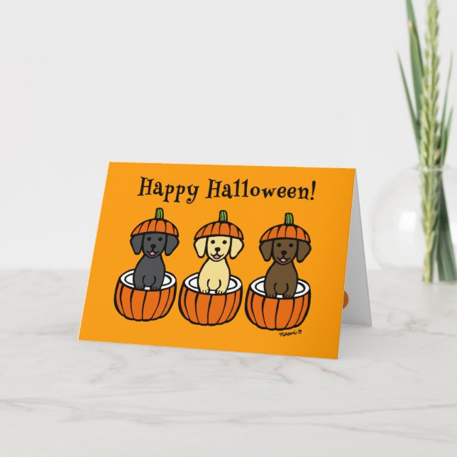 Carte Marionnettes et Citrouilles du Labrador d'Hallowee (Devant)