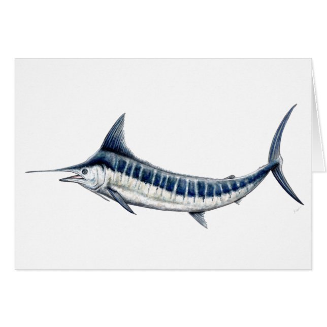 Carte Marlin bleu (Devant horizontal)