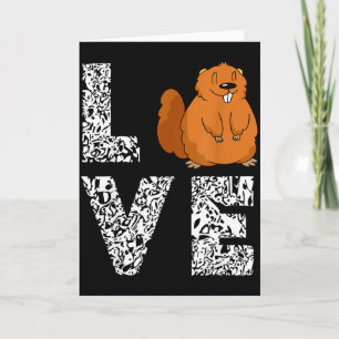 Carte Marmotte Amour Rongeur Animal Ground Hog Woodchuck