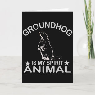 Carte Marmotte Est Mon Animal Spirituel Drôle Woodchuck 