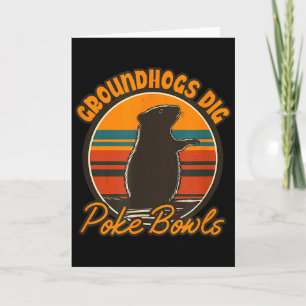 Carte Marmottes Creusent des bols Poke pour les gourmets