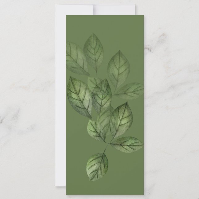 Carte Marque de livre botanique vert (Devant)