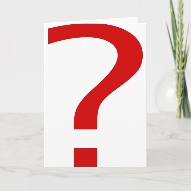 Carte Marque de question (Devant)