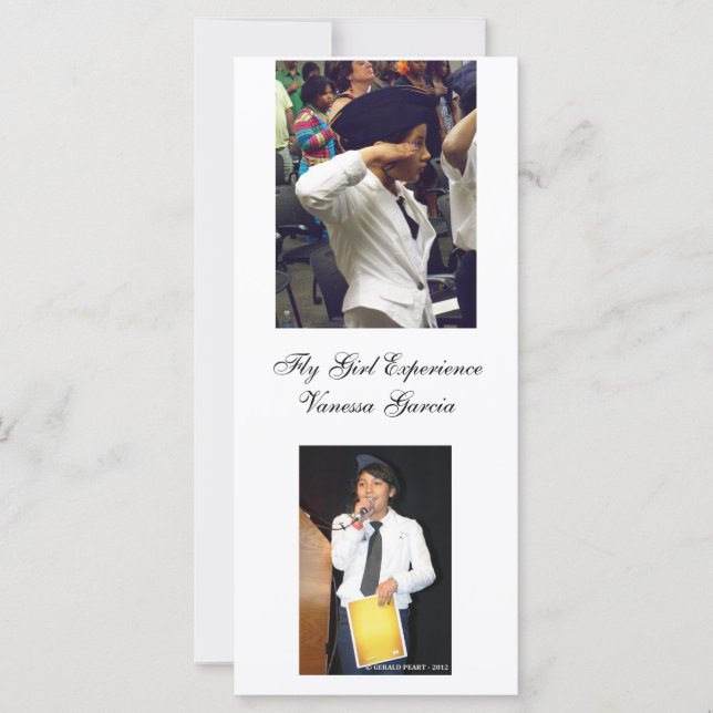 Carte marque de réservation pour filles volantes (Devant)