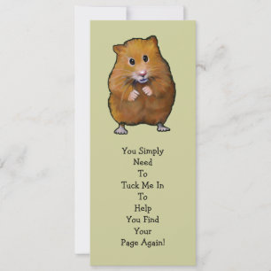 Carte MARQUE DU LIVRE HAMSTER : "Tuck Me In"