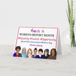 Carte Mars est la Journée internationale de la femme