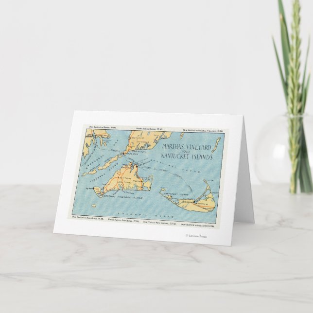 Carte Martha's Vineyard & Nantucket Islands (Devant)
