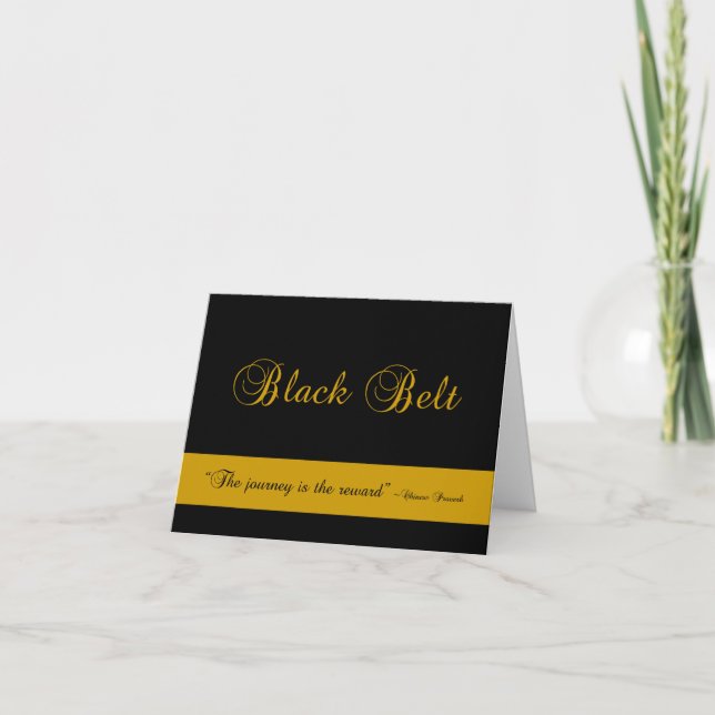 Carte Martial Arts Black Belt Voyage Félicitations (Devant)