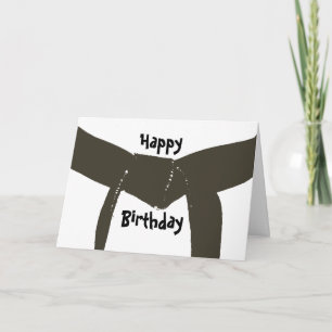 Carte Martial Arts Brown Belt Anniversaire