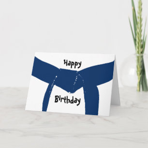Carte Martial Arts Dark Blue Belt Birthday