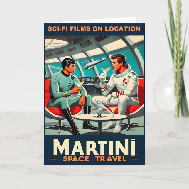 Carte Martini Space Travel Poster Films Sci-Fi Dans L'Es (Devant)