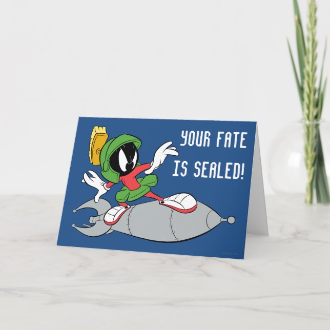 Carte MARVIN LE MARTIAN™ Riding Rocket (Devant)