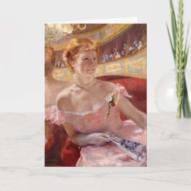 Carte Mary Cassatt - Femme avec collier de perle dans un (Devant)