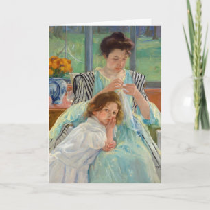 Carte Mary Cassatt - Jeune Mère Cousant