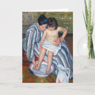 Carte Mary Cassatt - Le bain de l'enfant