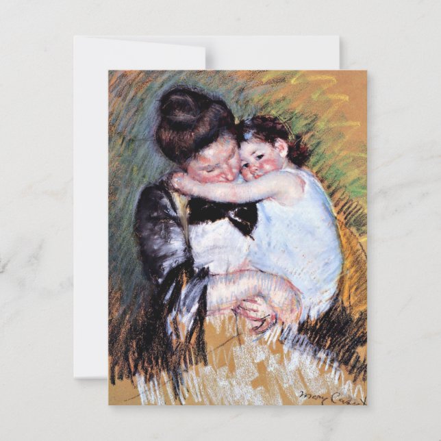 Carte Mary Cassatt peinture - Mère et Enfant (Devant)