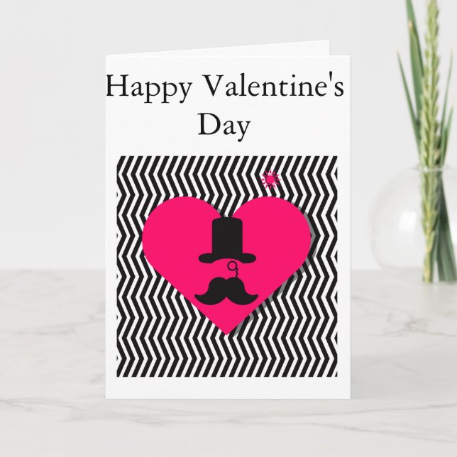Carte masculine de Saint-Valentin (Devant)