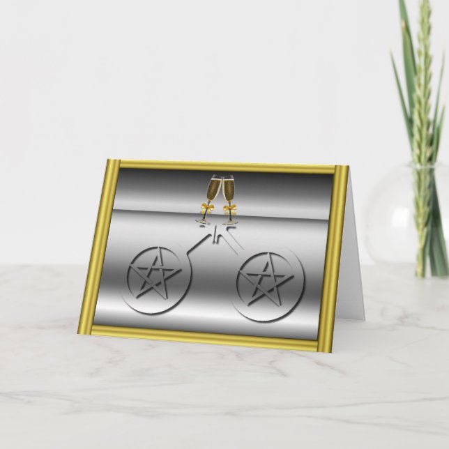 Carte masculine gaie de fiançailles de Wiccan de (Devant)