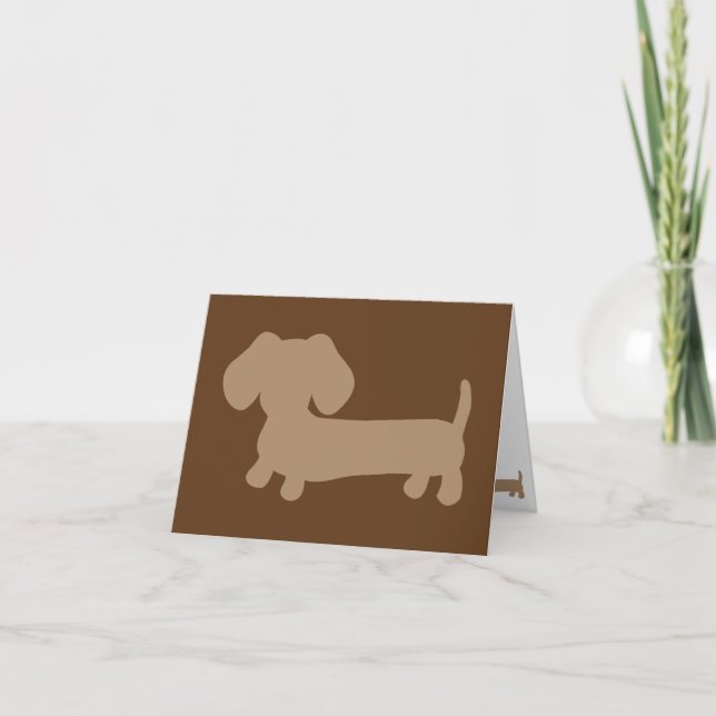 Carte Masculine Tan Dachshunds Brown (Devant)