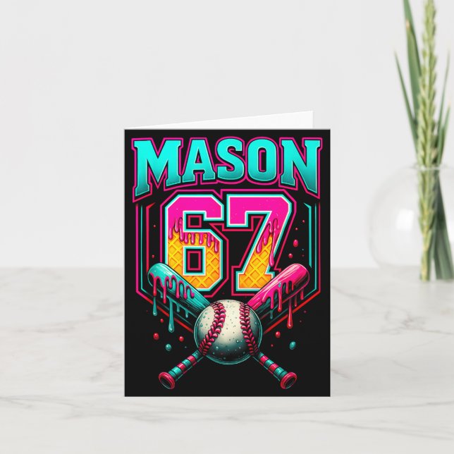 Carte Mason 67 Funny Ice Cream Drip Baseball Ice Cream D (Devant)