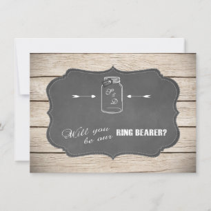 Carte Mason Jar Chalboard Serez-Vous Notre Porteur D'Ann