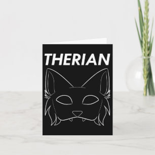 Carte Masque d'animal furieux Therian Loup Chat Chien