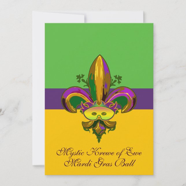 Carte Masque Fleur de lis (Devant)