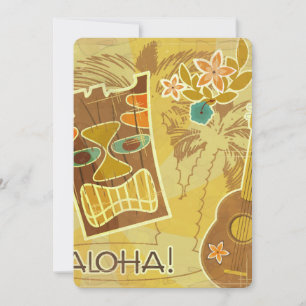 Carte Masque Hawaïen Tiki