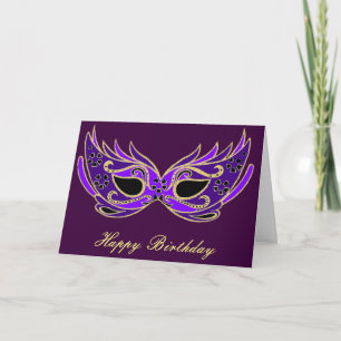 Carte Masque royal violet