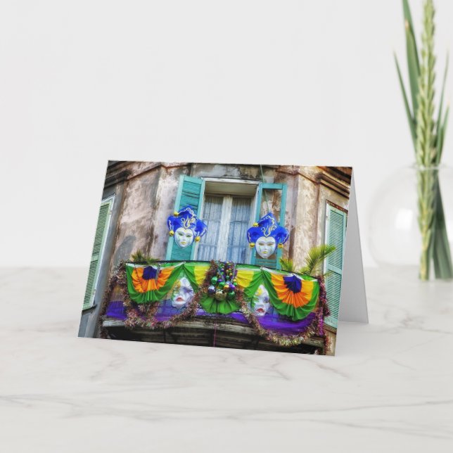 Carte Masques de mardi gras de la Nouvelle-Orléans (Devant)