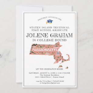 Carte Massachusetts   College Bound Graduation Party