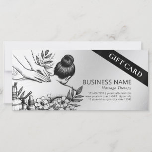Carte Massage Thérapie Guérison Mains Énergie Spa Bien-ê
