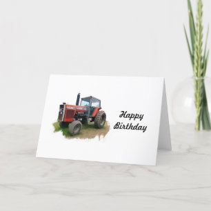 Carte Massey Ferguson Red Tractor in the Field