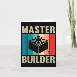 Carte Master Builder Recto Boys Bâtiments Blocs Ensemble